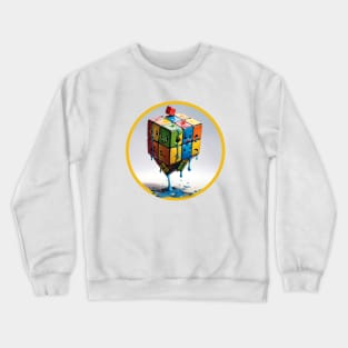 Melting Rubik Cube Crewneck Sweatshirt